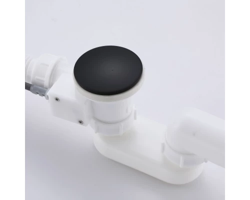 Слив-перелив полуавтоматический для ванны и душа BesserKraft (латунь, черный матовый)