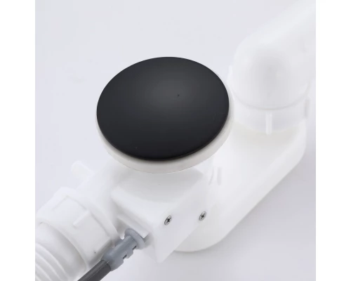 Слив-перелив полуавтоматический для ванны и душа BesserKraft (латунь, черный матовый)