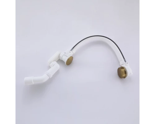 Слив-перелив полуавтоматический для ванны и душа BesserKraft (латунь, матовое золото)