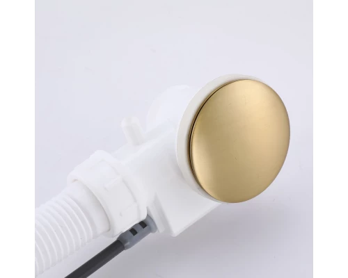 Слив-перелив полуавтоматический для ванны и душа BesserKraft (латунь, матовое золото)