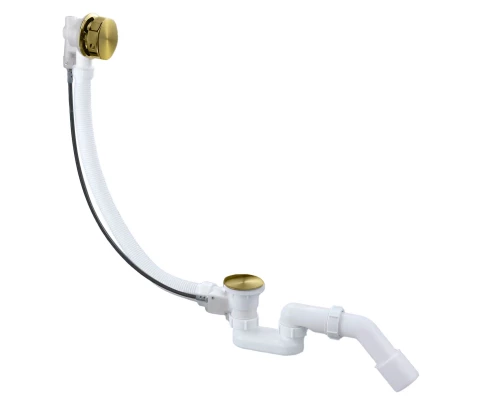 Слив-перелив полуавтоматический для ванны и душа BesserKraft (латунь, матовое золото)