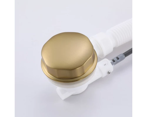 Слив-перелив полуавтоматический для ванны и душа BesserKraft (латунь, матовое золото)