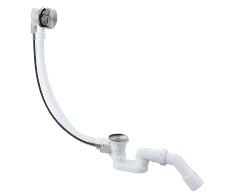 Слив-перелив полуавтоматический для ванны и душа BesserKraft (латунь, никель)