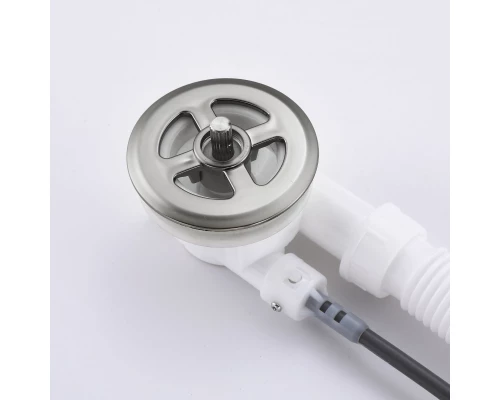 Слив-перелив полуавтоматический для ванны и душа BesserKraft (латунь, никель)