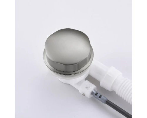 Слив-перелив полуавтоматический для ванны и душа BesserKraft (латунь, никель)