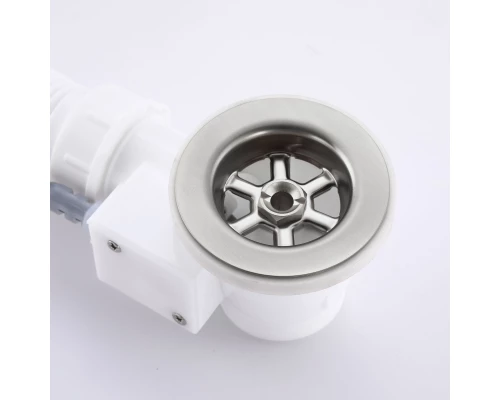 Слив-перелив полуавтоматический для ванны и душа BesserKraft (латунь, никель)