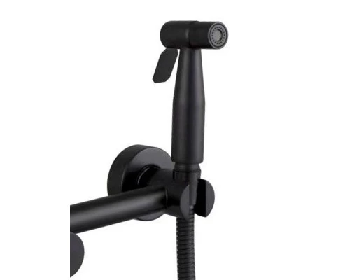 Смеситель с гигиеническим душем внешнего монтажа WaterHouse (черный матовый)