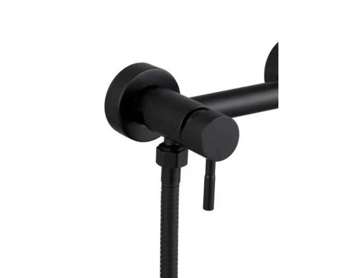 Смеситель с гигиеническим душем внешнего монтажа WaterHouse (черный матовый)