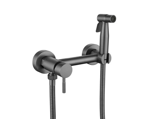 Смеситель с гигиеническим душем внешнего монтажа WaterHouse (графит)