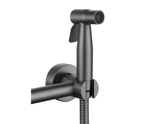 Смеситель с гигиеническим душем внешнего монтажа WaterHouse (графит)