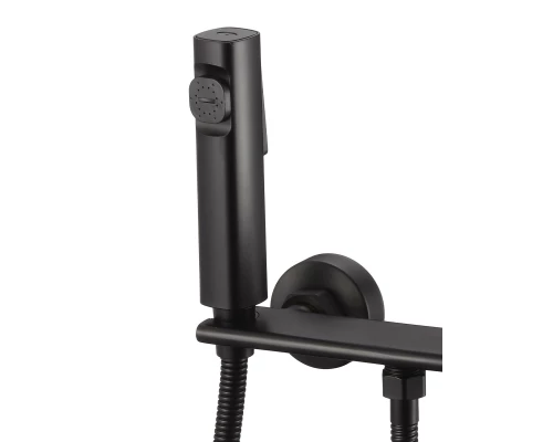 Смеситель с гигиеническим душем внешнего монтажа WaterHouse (латунь, черный матовый)