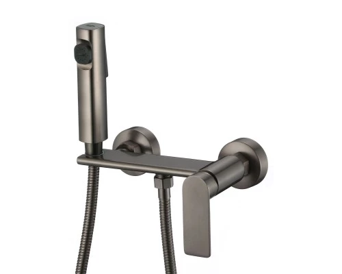 Смеситель с гигиеническим душем внешнего монтажа WaterHouse (латунь, графит)