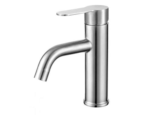 Смеситель для раковины в ванную, кран для ванной в раковину из нержавеющей стали WaterHouse (серебристый)