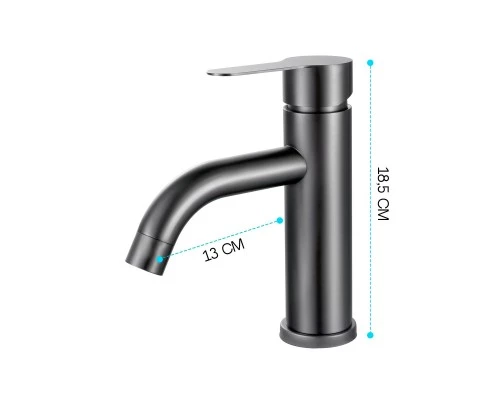 Смеситель для раковины в ванную, кран для ванной в раковину из нержавеющей стали WaterHouse (графит)