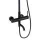 Душевая система с тропическим душем и смесителем WaterHouse (черный матовый)