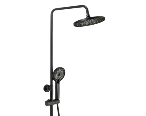 Душевая система с тропическим душем и смесителем WaterHouse (черный матовый)
