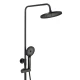 Душевая система с тропическим душем и смесителем WaterHouse (черный матовый)