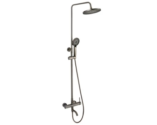 Душевая система с тропическим душем и смесителем WaterHouse (графит)