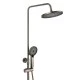 Душевая система с тропическим душем и смесителем WaterHouse (графит)