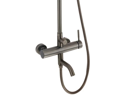Душевая система с тропическим душем и смесителем WaterHouse (графит)