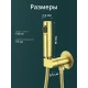 Смеситель с гигиеническим душем встраиваемый с прогрессивным картриджем WaterHouse (золото)