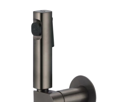 Смеситель с гигиеническим душем встраиваемый с прогрессивным картриджем WaterHouse (графит)