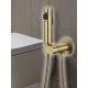 Смеситель с гигиеническим душем встраиваемый с прогрессивным картриджем WaterHouse (матовое золото)