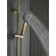 Душевая система с тропическим душем смесителем и термостатом из латуни WaterHouse (матовое золото)