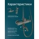 Душевая система с тропическим душем и смесителем WaterHouse (графит)