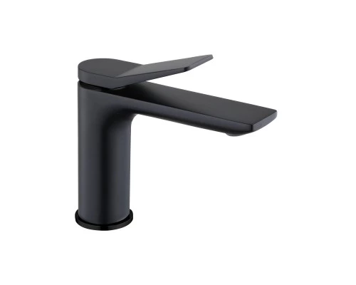 Смеситель для раковины (умывальника) в ванную из латуни WaterHouse (черный матовый)