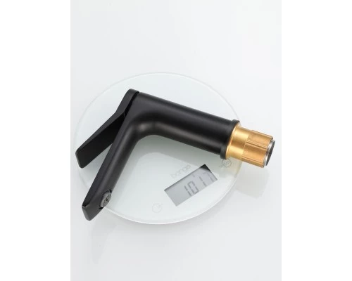 Смеситель для раковины (умывальника) в ванную из латуни WaterHouse (черный матовый)