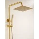 Душевая система с тропическим душем и стойкой из латуни WaterHouse (золото матовое)