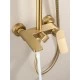 Душевая система с тропическим душем и стойкой из латуни WaterHouse (золото матовое)