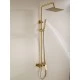 Душевая система с тропическим душем и стойкой из латуни WaterHouse (золото матовое)