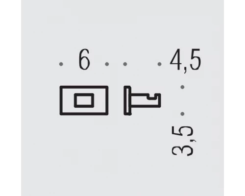 Colombo Look Крючок одинарный, цвет: хром