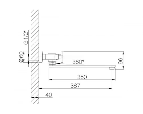 01041 Смеситель двух. для ванны "GANZER"  (8/1шт)