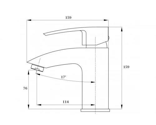 Смеситель для умывальника из латуни цветом хром Ganzer GZ02011
