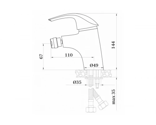 03051 Смеситель для биде "GANZER"