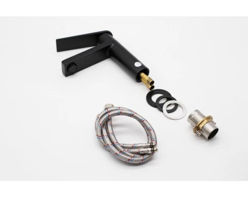 07011-C Смеситель для умывальника (ЧЕРНЫЙ) "GANZER"  (10/1шт)