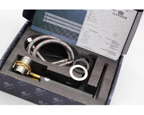 07011-C Смеситель для умывальника (ЧЕРНЫЙ) "GANZER"  (10/1шт)