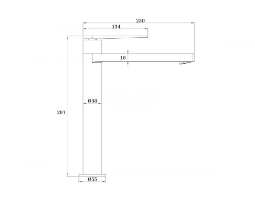 07012 Смеситель для умыв. (ВЫСОКИЙ) "GANZER"  (5/1шт)