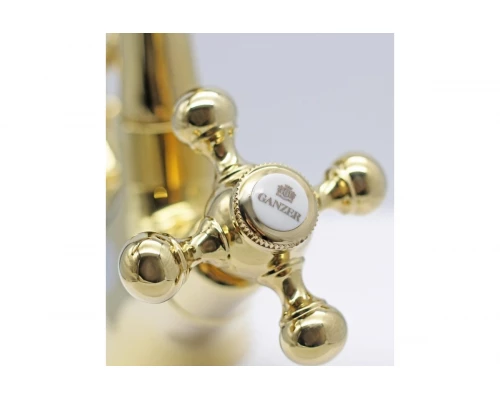 Смеситель для умывальника Ganzer GZ09012-E золото