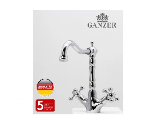 09022 Смеситель 2-ух ручный для кухни "GANZER"  (10/1шт)