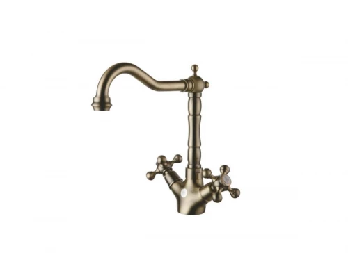 09022-D Смеситель 2-ух руч. для кухни БРОНЗ GANZER  (10/1шт)