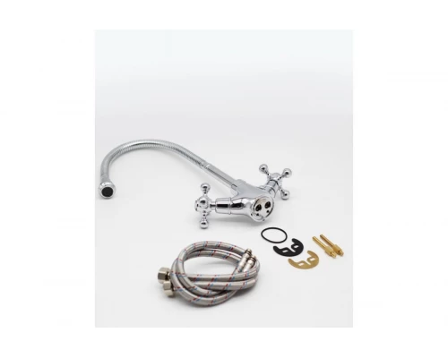 09023 Смеситель для кухни с ГИБКИМ ИЗЛИВ. GANZER  (10/1шт)