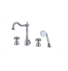 Смеситель на борт ванны на 4 отверстия с поворотным изливом Ganzer GZ09033