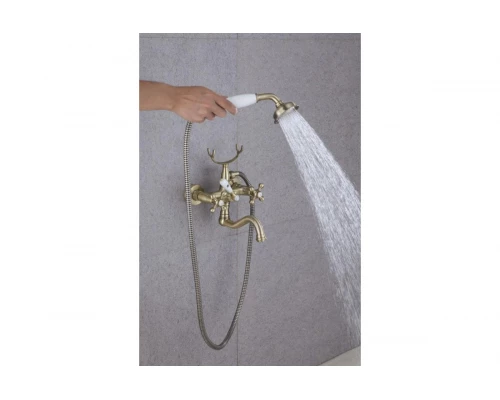 09035-D Смеситель 2-ух руч. для ванны БРОНЗ GANZER  (6/1шт)