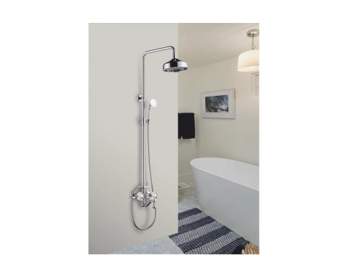 Душевая система с тропическим душем, двухвентильный Ganzer GZ09062 хром