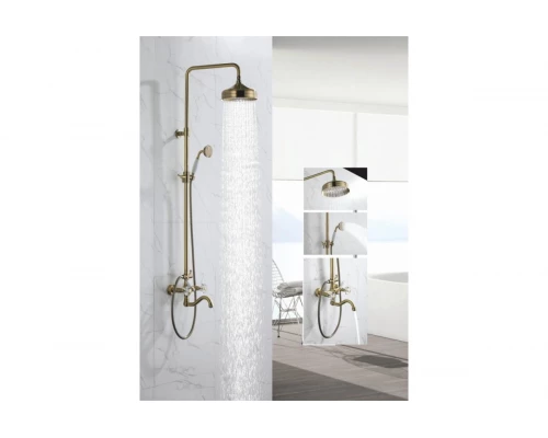 Душевая система с тропическим душем, двухвентильный Ganzer GZ09062-D бронза