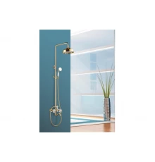 Душевая система с тропическим душем, двухвентильный Ganzer GZ09062-Е золото